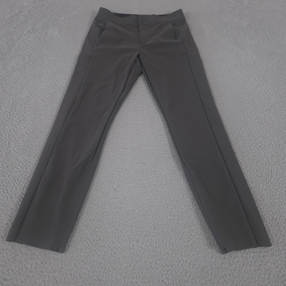 Athleta Pants Womens 6 Stellar Trouser Slim Leg Nylon Lycra Ankle Zip Stretch